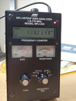 MFJ-259 HF/VHF SWR Antenna Analyzer 1.8MHz-170MHz w/Power