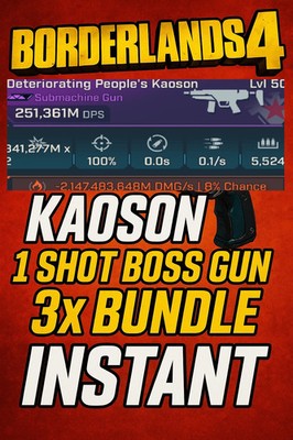   Borderlands 4 | x3 MODDED ONE SHOT SMGs 250M DMG + INSANE GUN | ALL PLATFORMS