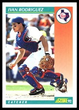 Ivan Rodriguez 1992 Score #700 Texas Rangers MLB READ FREE SHIPPING AutographDen
