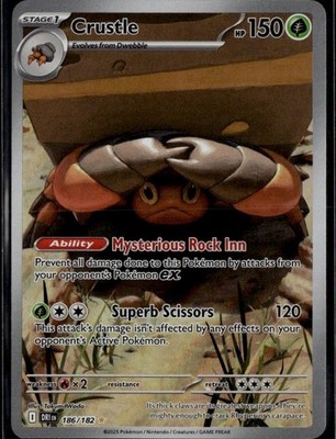 crustle pokemon card value Pokemon TCG - Crustle Illustration Rare 183/182 - Paradox Rift