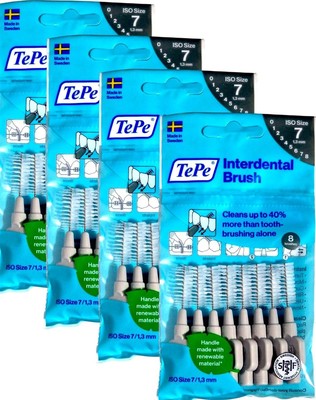 4x TePe Original Interdentalbürsten - 1,3 mm  grau 4x 8 Stück Zahnzwischenraum