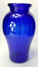 VASO ANFORA DESIGN CLASSICO ELEGANTE VETRO BLU IDEA PER LA CASA