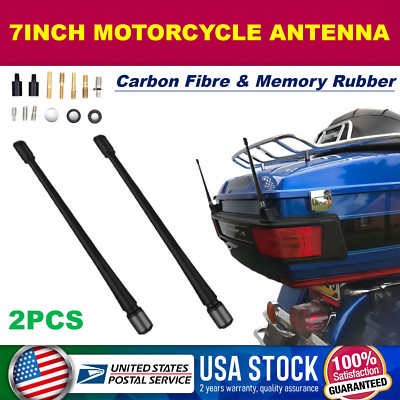 2X For 1989-2022 Harley Davidson Touring Electra Glide CVO 7'' Antenna Mast