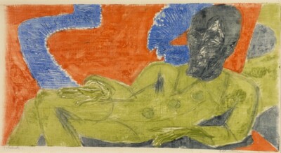Portrait of Otto Mueller : 1915 : Ernst Ludwig Kirchner : Archival Art Print