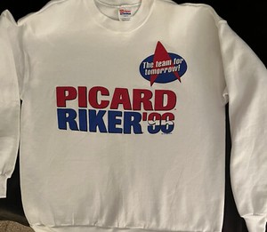 Star Trek Next Generation - “Picard - Riker ‘96” Sweat Shirt Size XL
