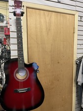 Ashthorpe Acoustic Guitar Model B27 In Red