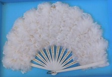 Antique Art Deco 1920's Hand Fan Ostrich Feather