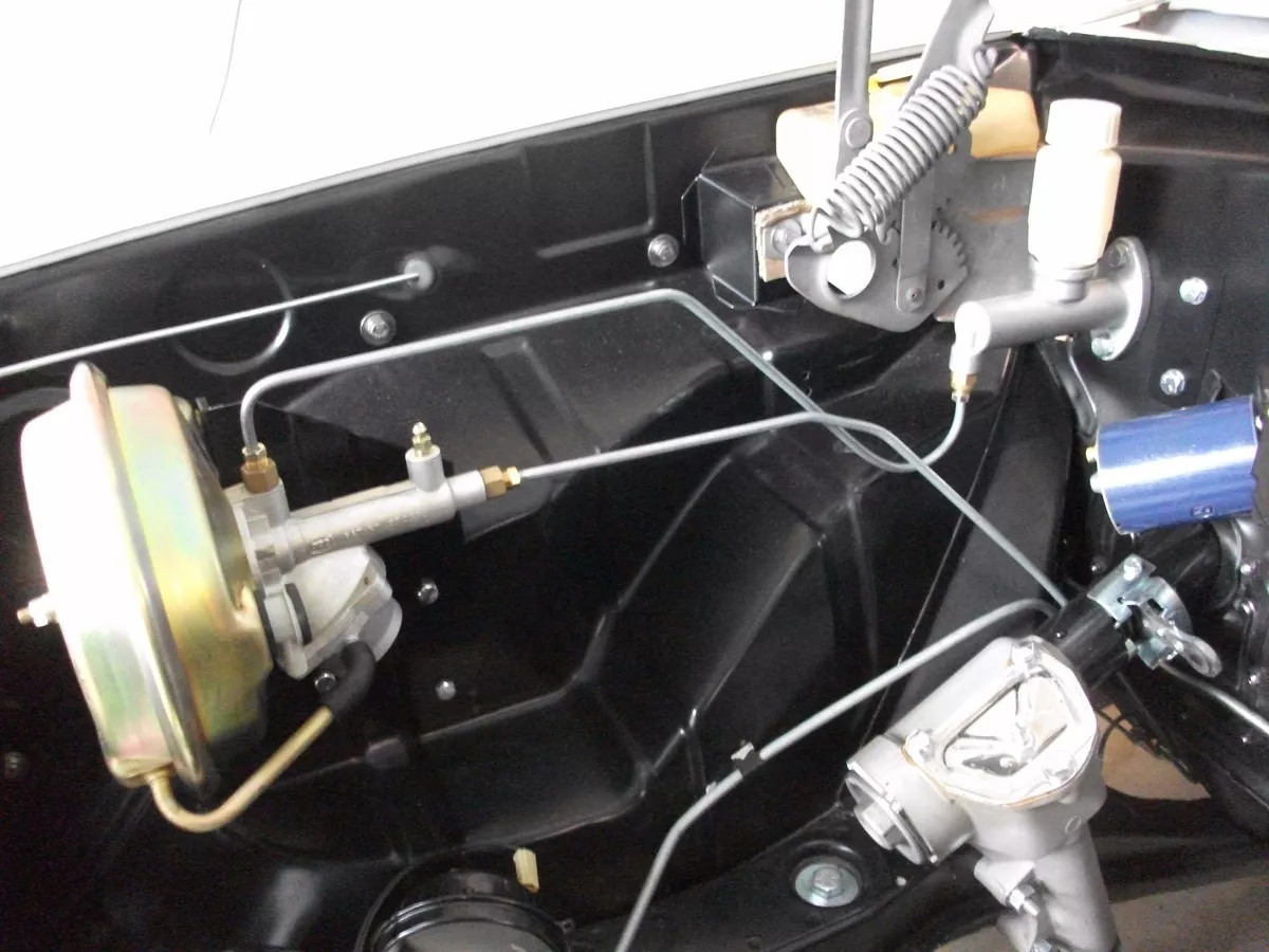 NEW DISC BRAKE BOOSTER TO MASTER CYLINDER FIREWALL LINES PIPES FOR