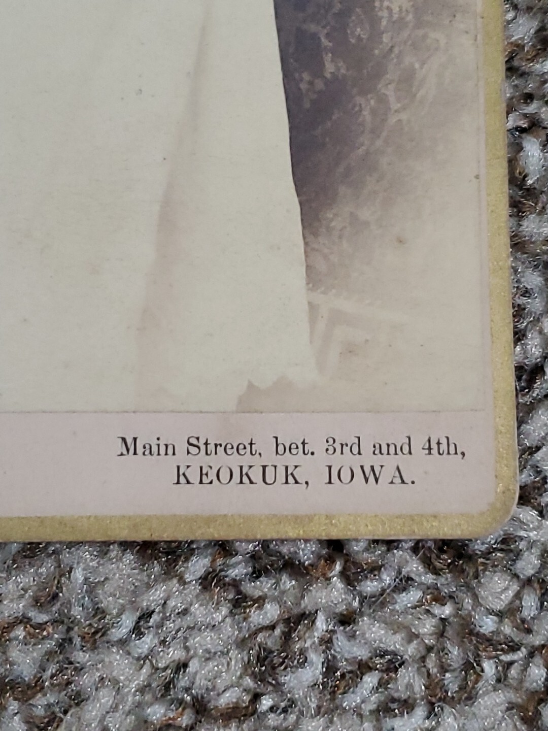 Vintage Photo Bany Boy Borm 1883 Van Grieken Studio Keokuk Iowa Ephemera 7"x4" thumbnail 3