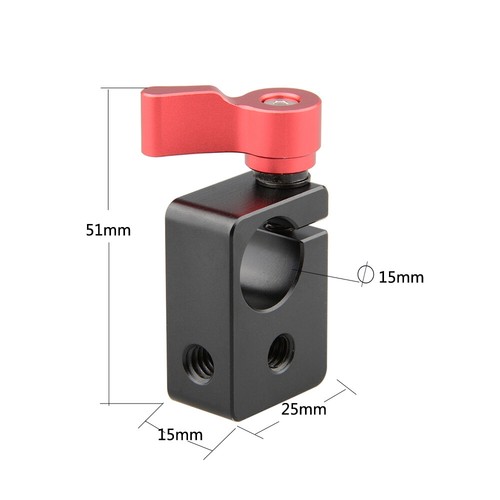 2x CAMVATE 15mm Rod Tube Clamp Mount w/ 1/4"-20 Thread fr Camera Shoulder Rig - Picture 6 of 7