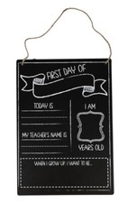"All About Me " First Day of School Chalkboard, 13.75 x 9.875 inches, NEW