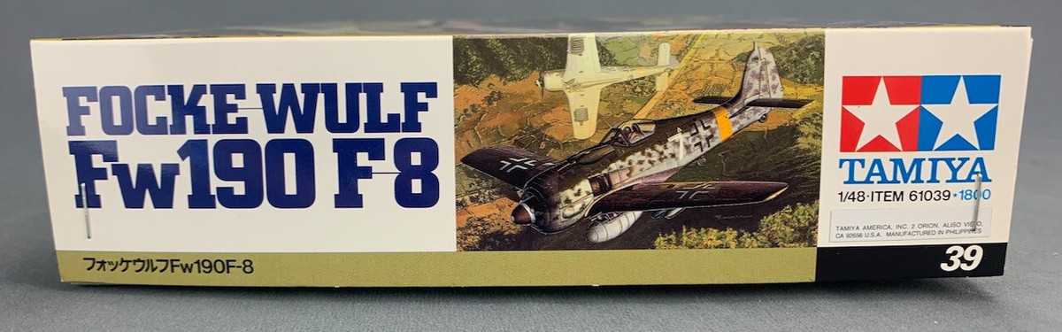 1:48 Tamiya 61039 Focke Wulf Fw190 F8 Airplane Model Kit PM0878 | eBay