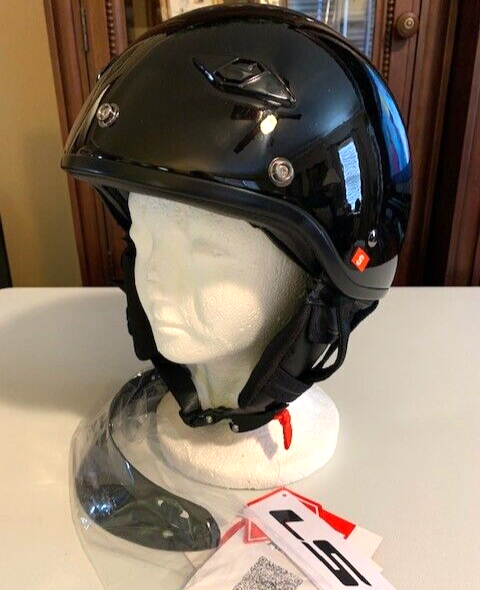 LS2- BAGGER HALF HELMET-GLOSS BLACK-SIZE SMALL | eBay