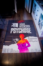 PSYCHO 🎬 Alfred Hitchcock French Grande Vintage Movie Poster Original R1970's