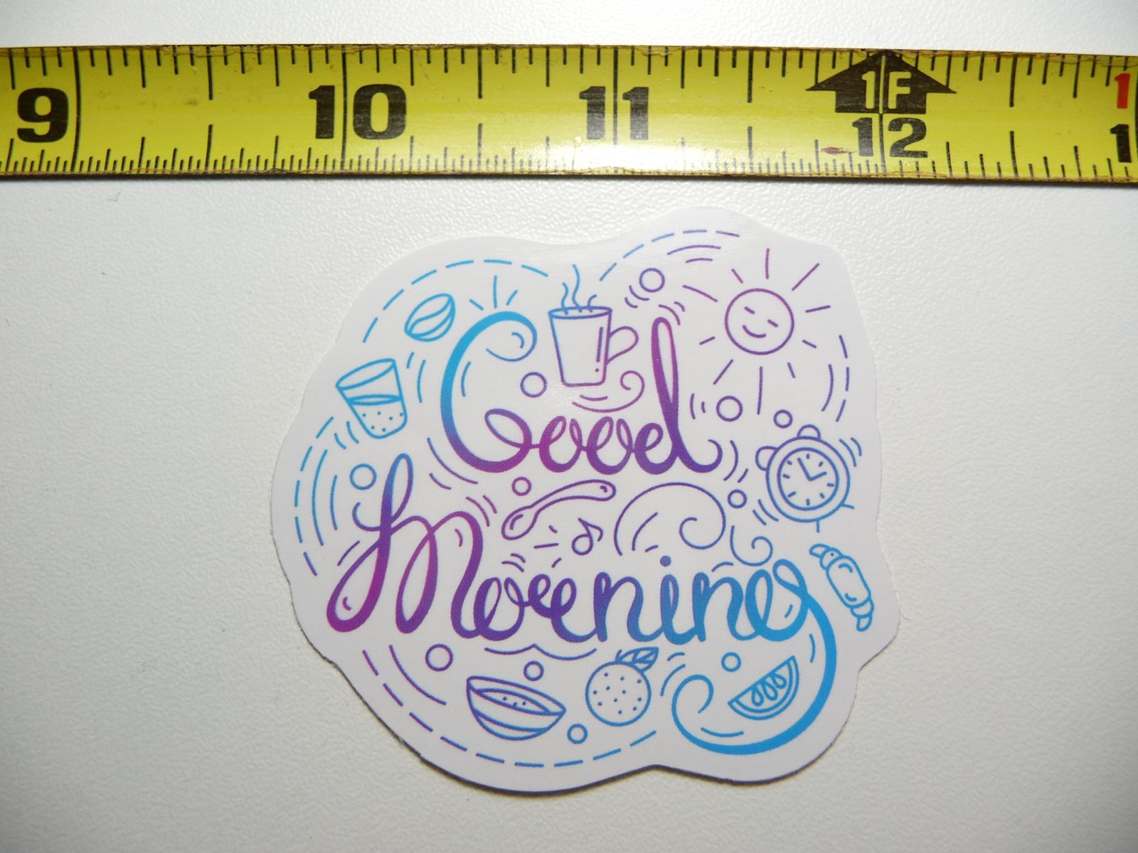 GOOD MORNING COLLAGE DECAL STICKER GLOSSY MOTIVATIONAL POSITIVE ATTITUDE