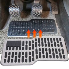 Placa de talón de piso de coche de acero inoxidable Pedal Alfombra Almohadilla Placa Pedal Reposapiés Alfombrilla