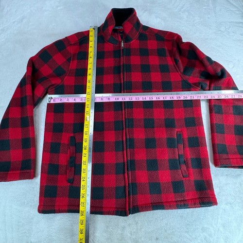 Club Room Red Plaid Shirt Full Zip Jacket Men Size: M - Picture 2 of 6