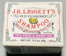 J·R·LIGGETT'S All-Natural Shampoo Bar, Tea Tree & Hemp Oil Formula - 3.5 Oz Bar