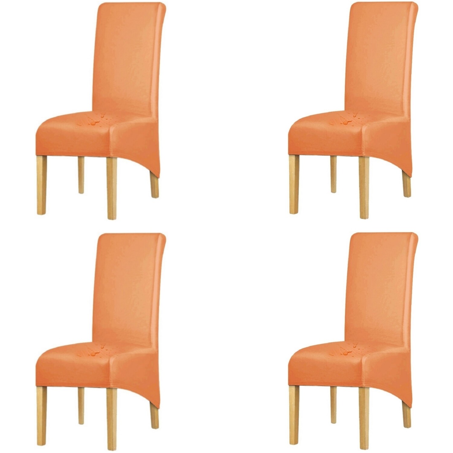 4PCS XL PU Leather Dining Chair Covers Slip Cover Wedding Chair Cover Waterproof eBay