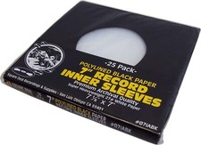  25 7" COLORED Black Polylined Record Inner Sleeves Vinyl ARCHIVAL 07IABK