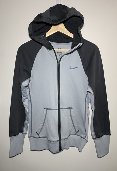 Womens NIKE Therma Fit Grey Zip Up Hoodie Jumper Jacket Size XS #20869