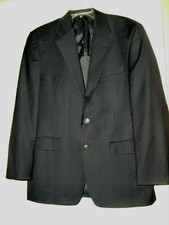 Men's MICHAEL KORS BLACK 100 WOOL 2 Buttons Pockets Jacket /Blazer size 4O R