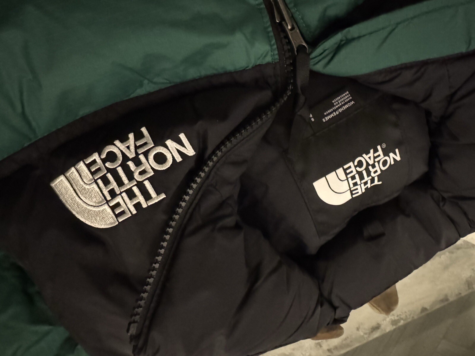 The North Face Small Black & Green Retro Nuptse Puffer Jacket - £315 image 6