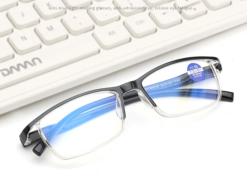 4 Pairs Anti-Blue Light Reading Glasses HD Lenses Spring Hinge Readers ...