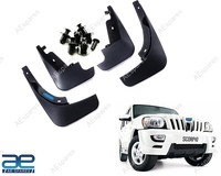 Mudflap Set Aus 4 Schwarzen FüR Mahindra Scorpio S10 2014-2017
