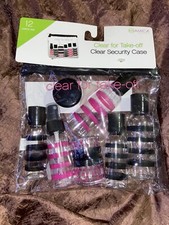 12 Piece Toiletries Travel Set  Clear For Take-off  NWT