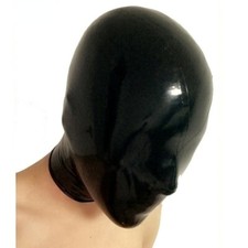 Mens Latex Gummi Rubber Hood/Mask Hood with Zip Fetish BDSM Club Costume Cosplay