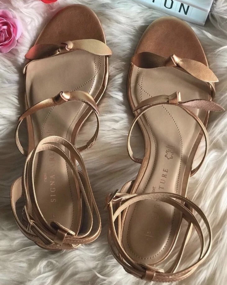 Ebay rose deals gold sandals