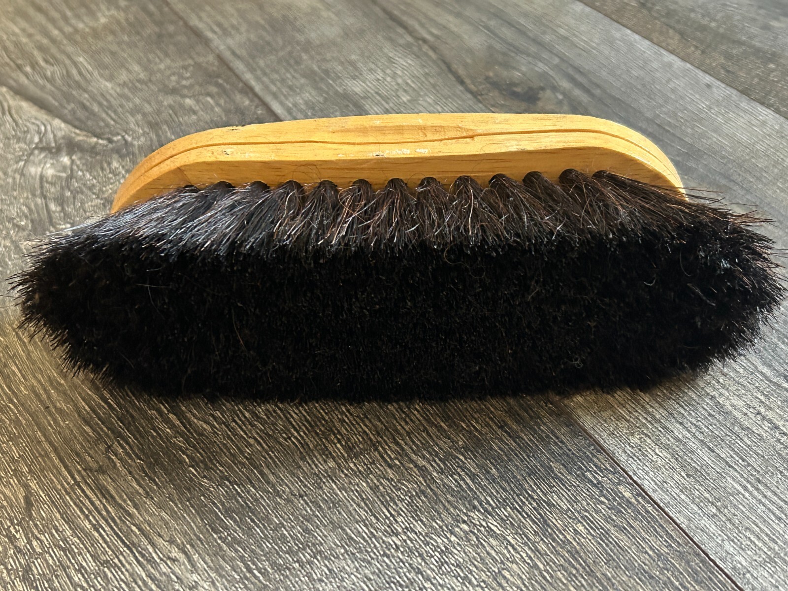 Horse Soft Grooming Brush Art Equestrian Wooden Handle Equine UNUSED Barn Décor