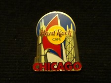 Hard Rock Cafe pin Chicago Sailboat between Sears Tower & John Hancock Center
