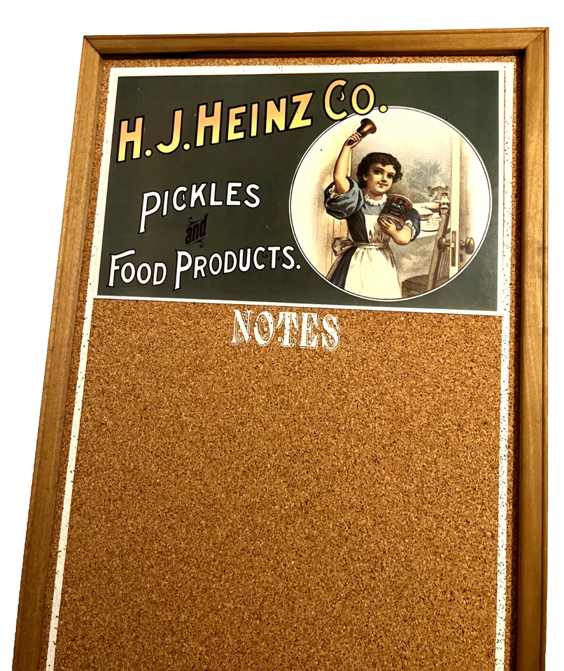HEINZ Framed Cork Board PICKLES AND FOOD Bristol Craft Brand 22.5" x 12.5" x 1" - Image 4 of 4