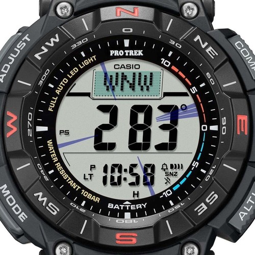 Casio Pro Trek PRG-340-1JF Black Tough Solar Compass Outdoor Digital From Japan - Picture 16 of 24