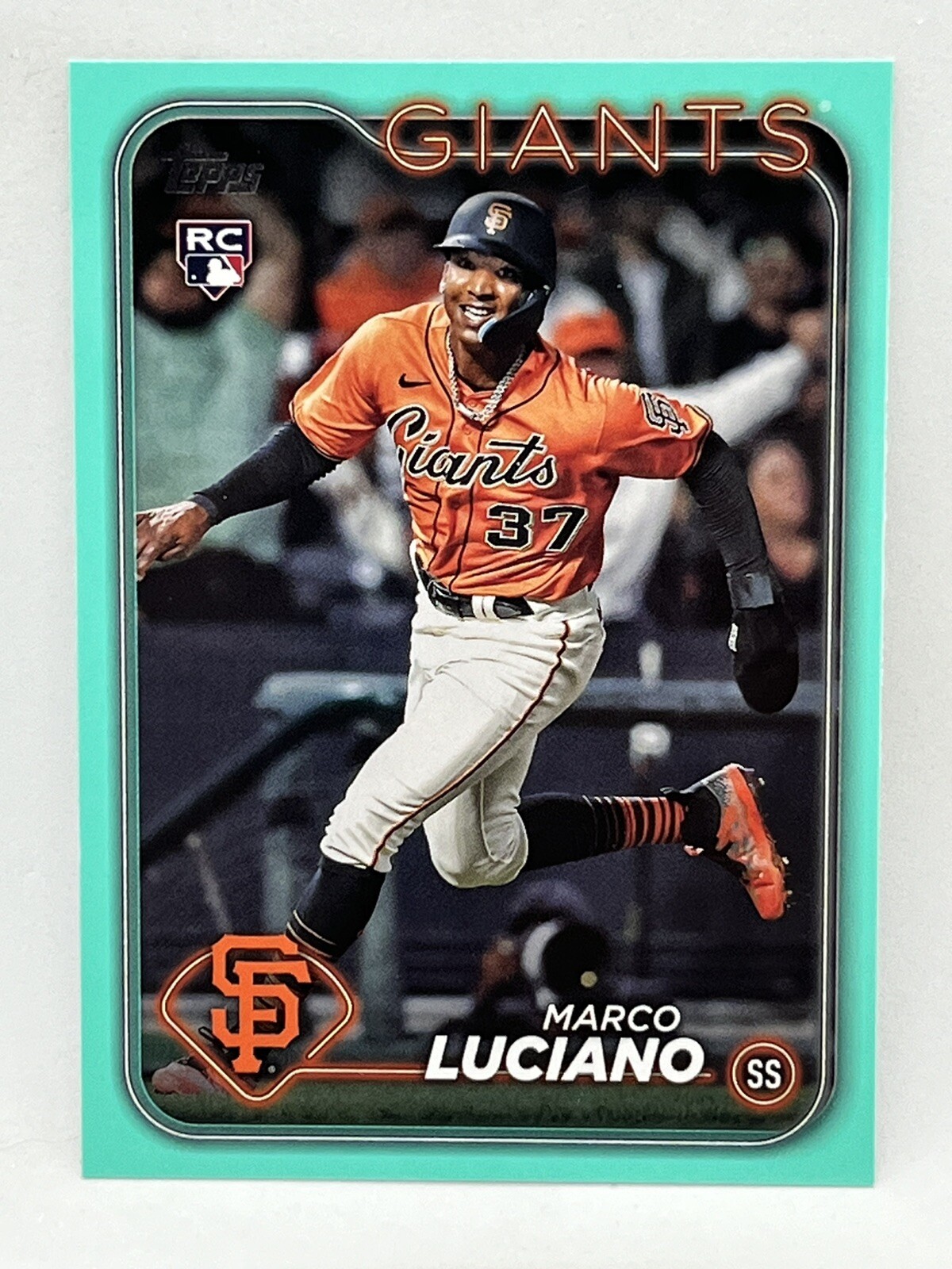 2024 Topps Series 1 Marco Luciano RC Aqua Parallel #232 Giants Rookie