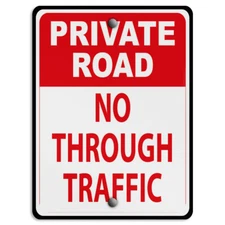 Aluminum Vertical Metal Sign Private Drive D Road Weatherproof Street