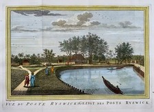1756 J. van Schley; Indonesia, Java, Jakarta - Vue du Poste Ryswick