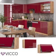 Credenza pensile piana da cucina cappa aspirante Fame-Line 60 cm bordeaux Vicco