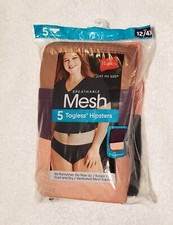 Hanes Just My Size Mesh Hipsters Tagless Peach Purple Tan Orange Blk 9/1X- 12/4X