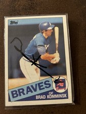 Brad Komminsk  - Atlanta Braves 1985 Topps AUTOGRAPH