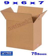 75 - 9x6x7 Cardboard Boxes 32ECT Mailing Packing Shipping Corrugated Carton