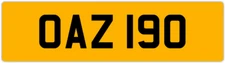 DATELESS PRIVATE REGISTRATION NUMBER PLATE OLIVER OLIVIA OWEN OSCAR OLLY OAZ 190