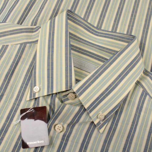 Camisas informales de lino para hombre Stefano Ricci con botones