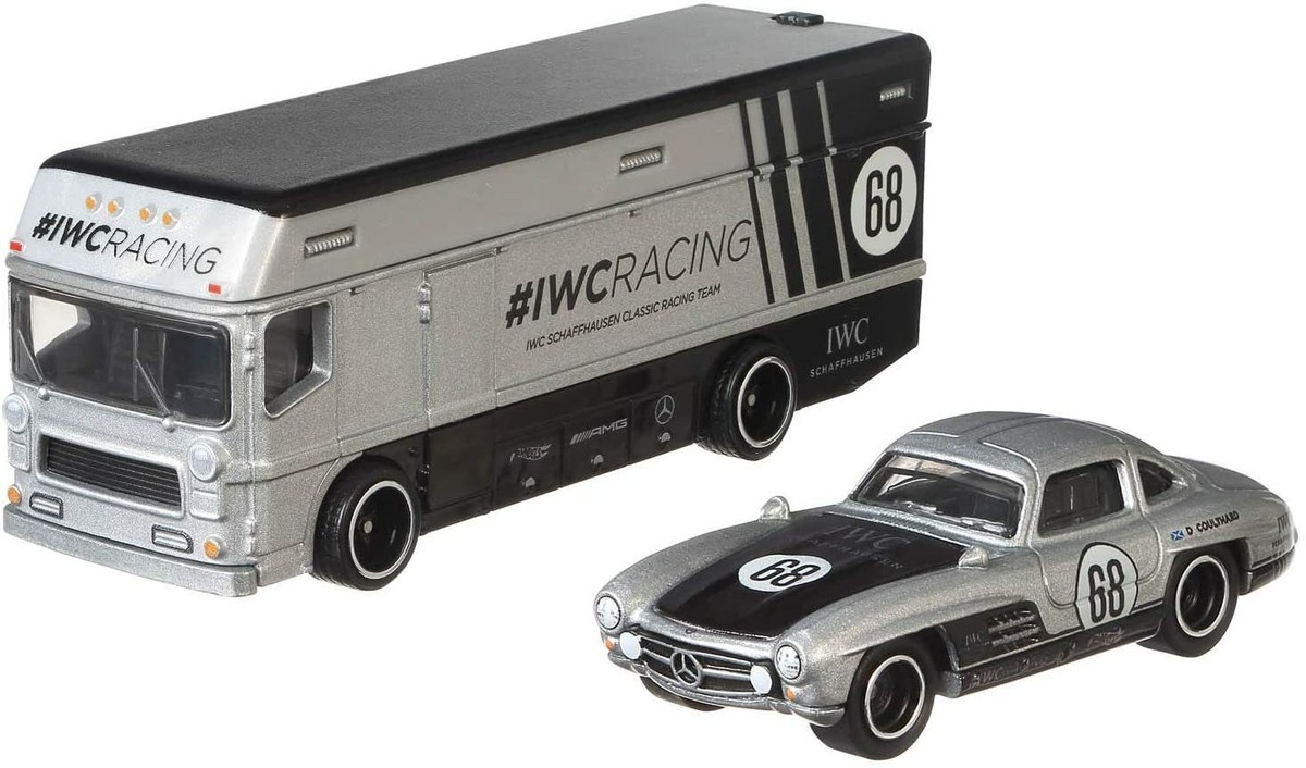 ミニカー Hot Wheels Mercedes-Benz300SLEuro Hauler Hot Wheels Team Transport Mercedes-Benz 300SL Euro Hauler