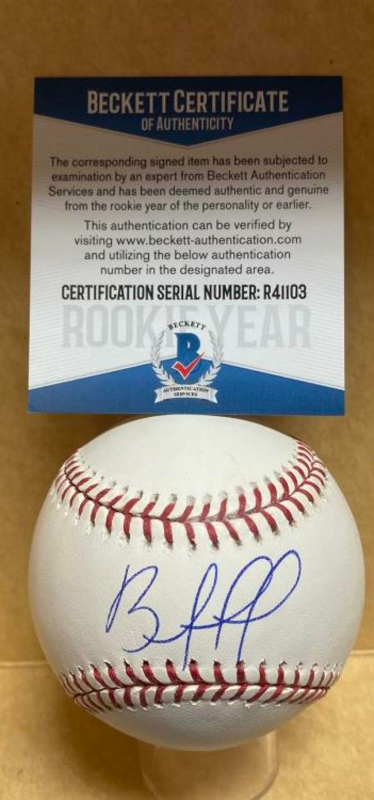 Professional Player Autographed Signed BRYAN MATA BOSTON RED SOX ROOKIE YEAR AUTO M.L. BASEBALL BECKETT R41103 