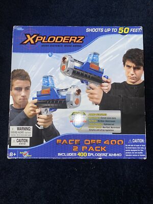XPLODERZ FACE OFF 400 2-PACK SHOOTS TO 50 FEET NO MESS SUPER COOL FUN!!
