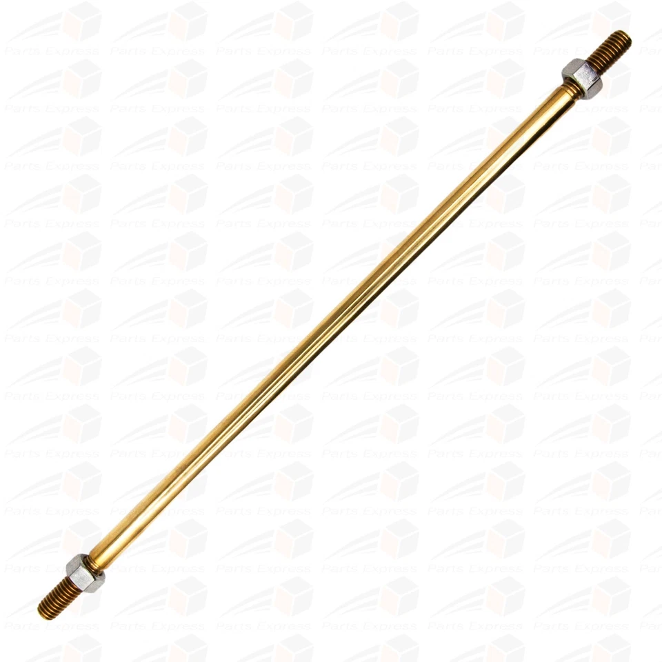 12" Solid Brass Float Rod (3/8"-16 Thread) w/ 2 Stainless Steel Nuts - Image 3 of 3