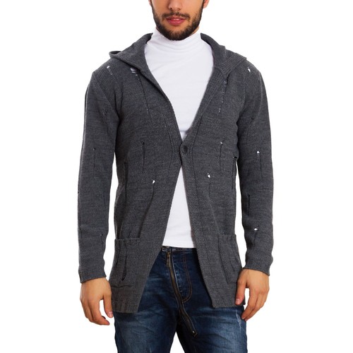 Cardigan uomo cappuccio maglione giacca pullover TOOCOOL maniche lunghe GM726 - Imagen 13 de 23